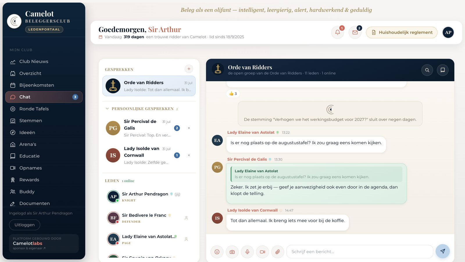 Portaal — de clubchat met je medeleden